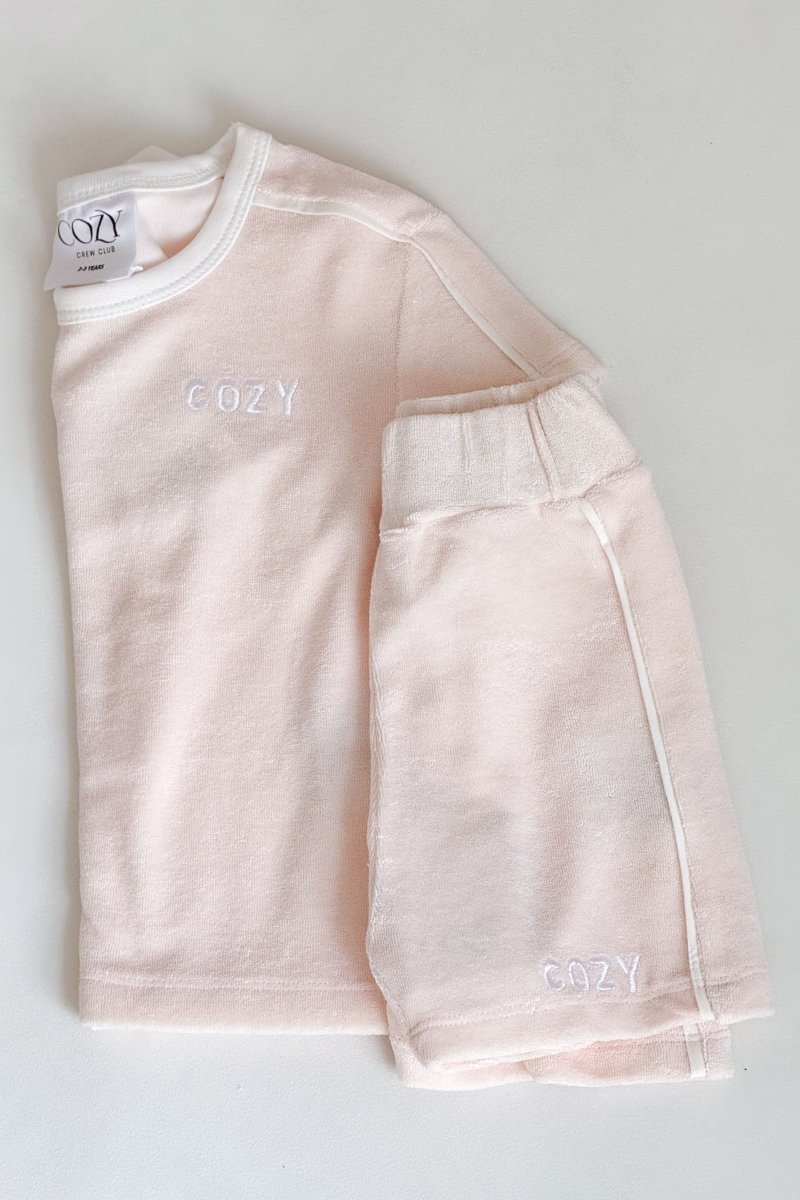 Adult COZY Terry Towel Tee - Pink - T-Shirts