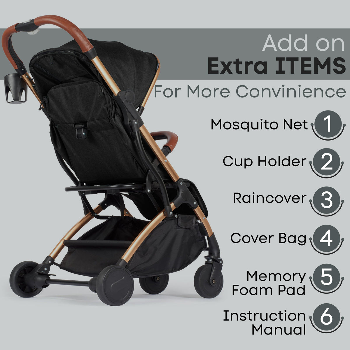 Lejoux Go Baby Travel Stroller Pram Pushchair Buggy