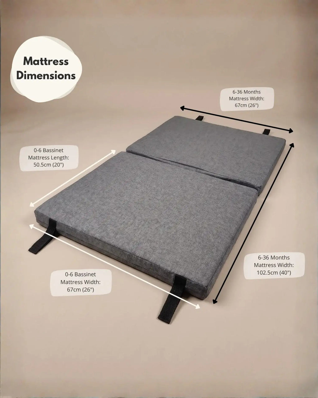 Airpod 3 Travel Cot Includes Newborn Bassinet Insert - Dark Grey - Travel Cot