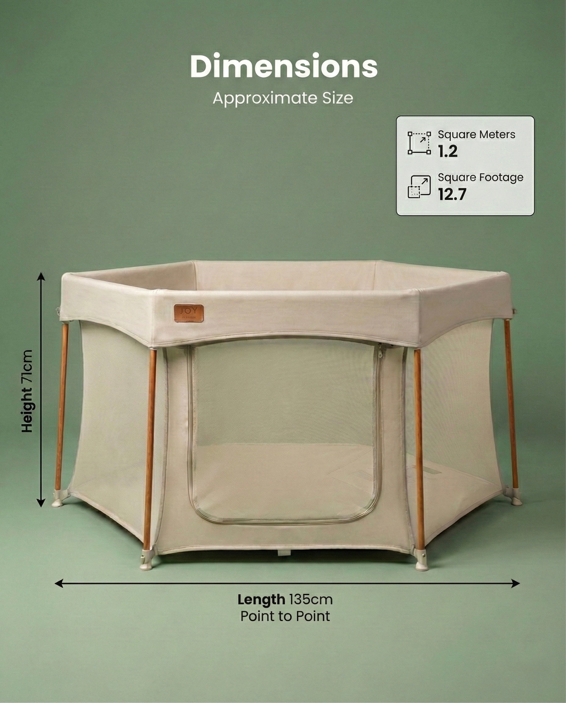 All Stars JOY Baby Playpen - Beige - Playpen