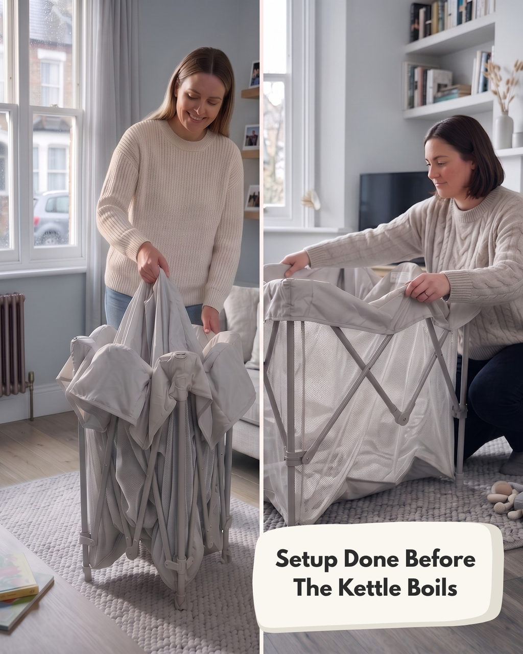 All Stars JOY Square Baby Playpen - Grey - Playpen