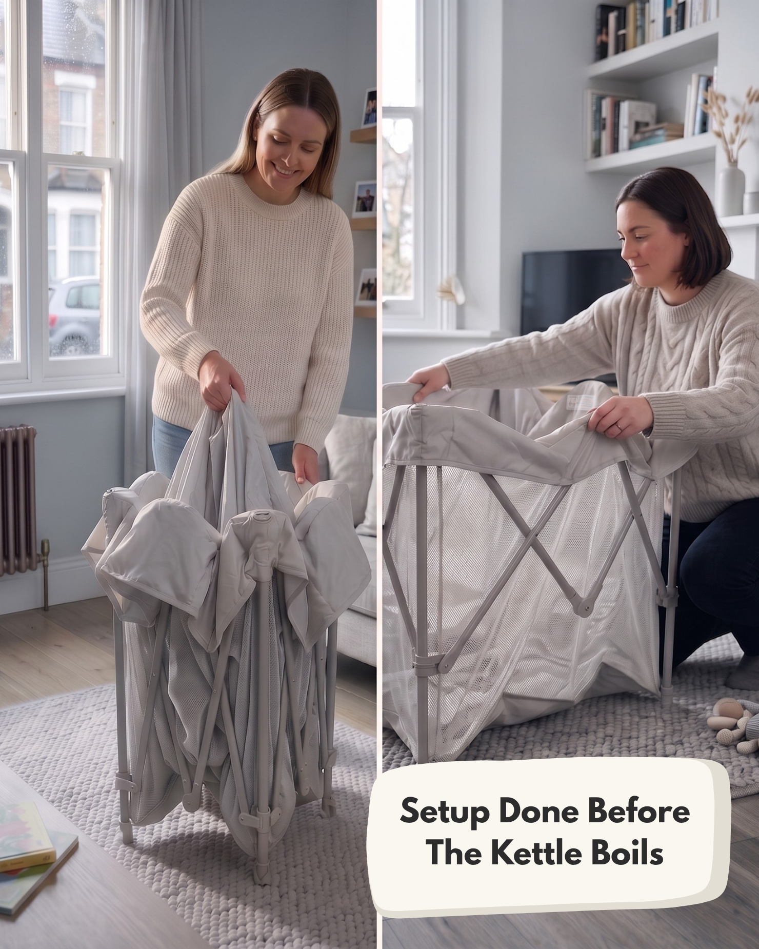 All Stars JOY Square Baby Playpen - Grey - Playpen