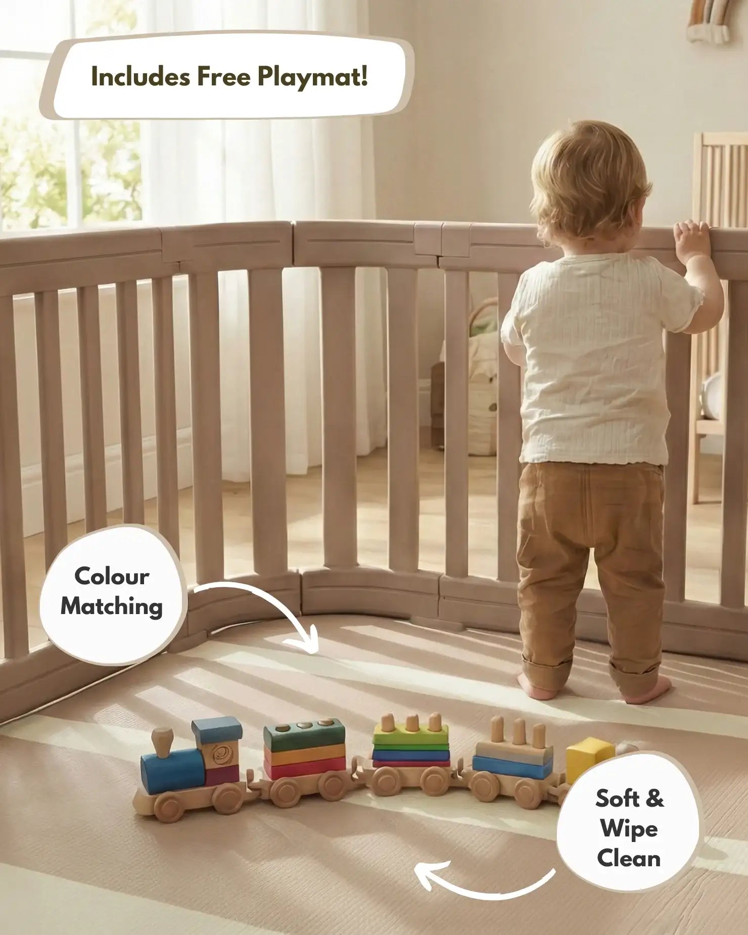 All Stars Playpen - Beige - Playpen