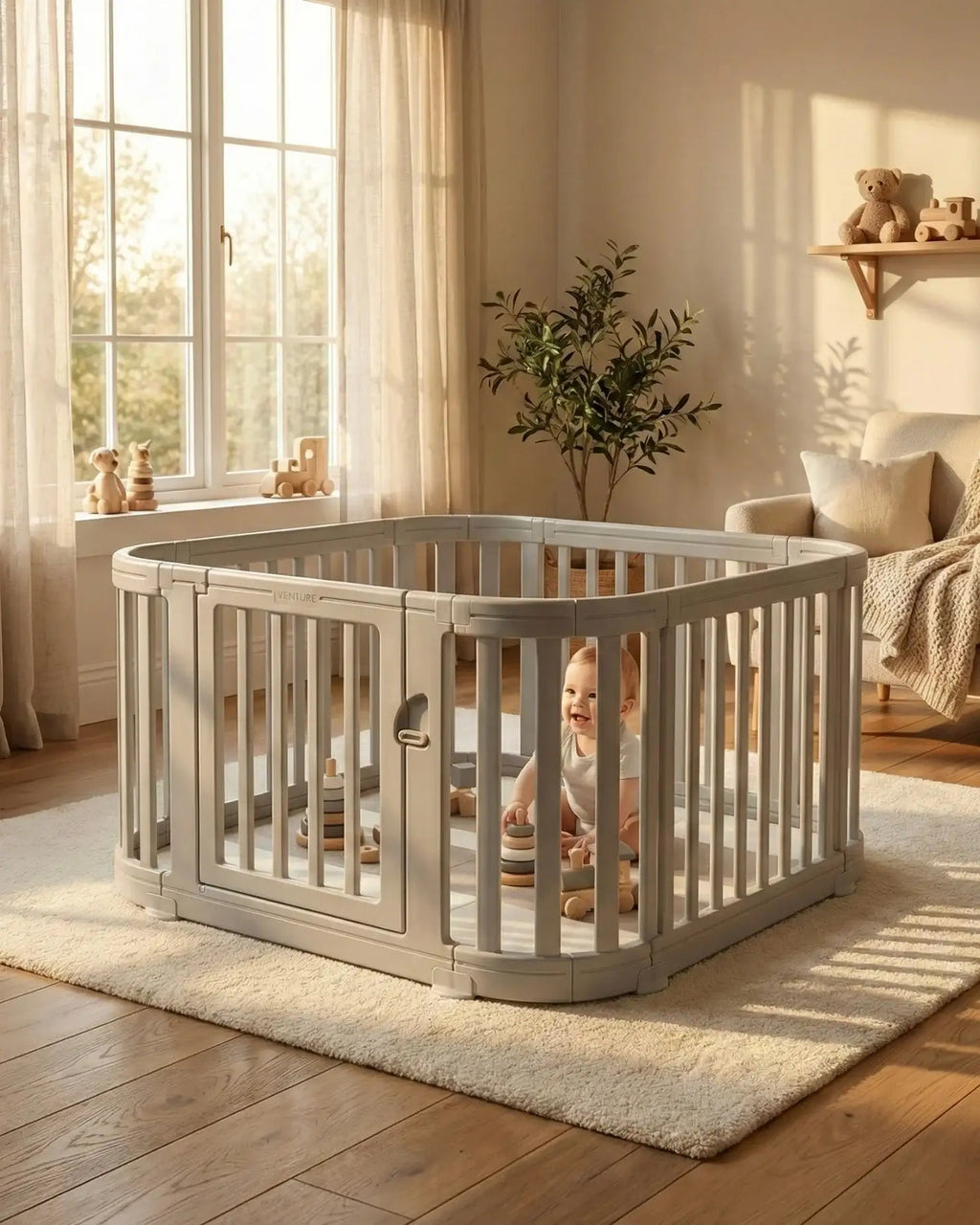 All Stars Playpen - Grey - Playpen