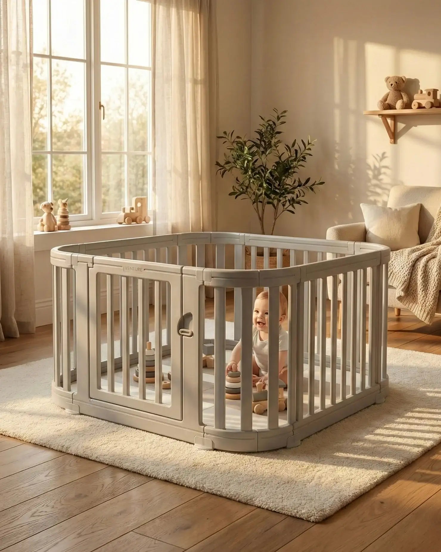 All Stars Playpen - Grey - Playpen