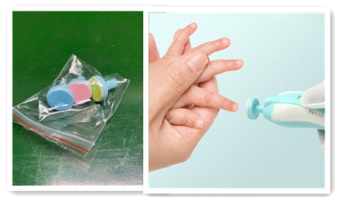 Anti-scratch Multifunctional Baby Electric Nail Polisher - Blue set