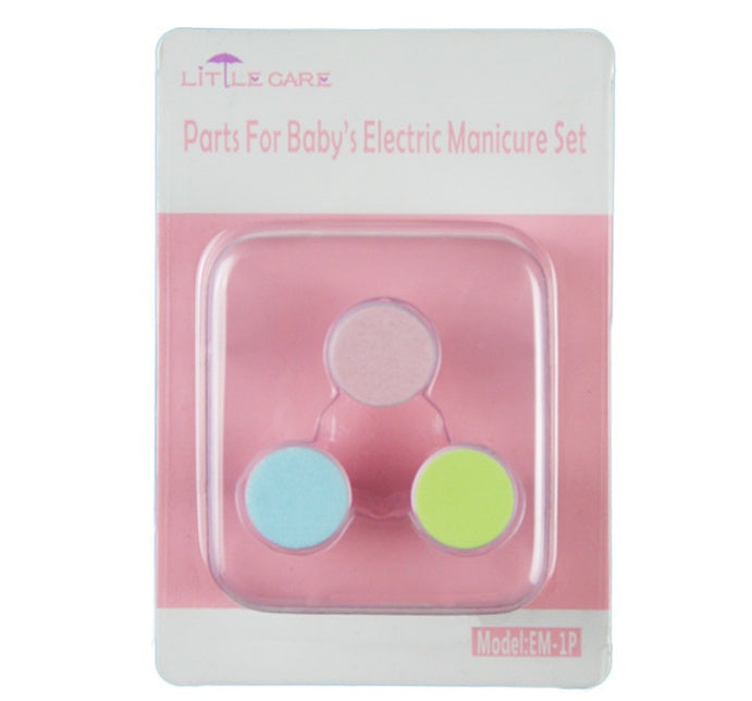 Anti-scratch Multifunctional Baby Electric Nail Polisher - Pink 3 heads