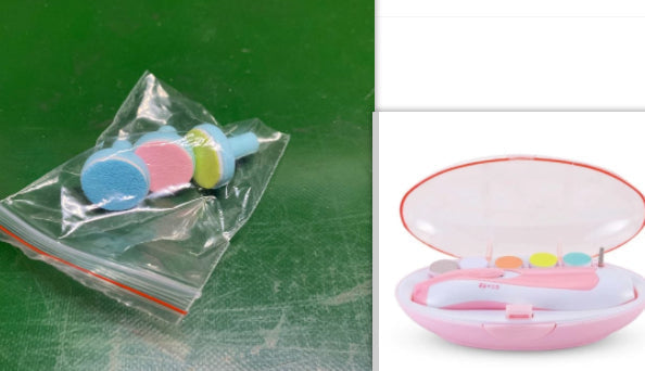 Anti-scratch Multifunctional Baby Electric Nail Polisher - Pinkset