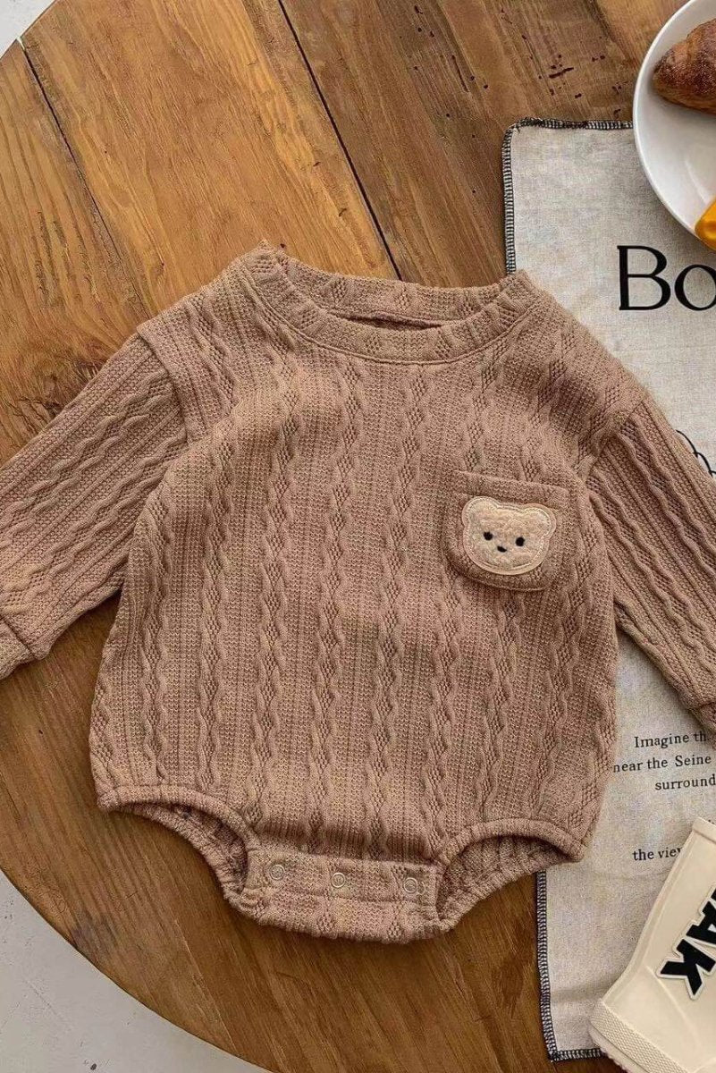 Autumn Bear Bodysuit Green White or Brown - Bodysuits