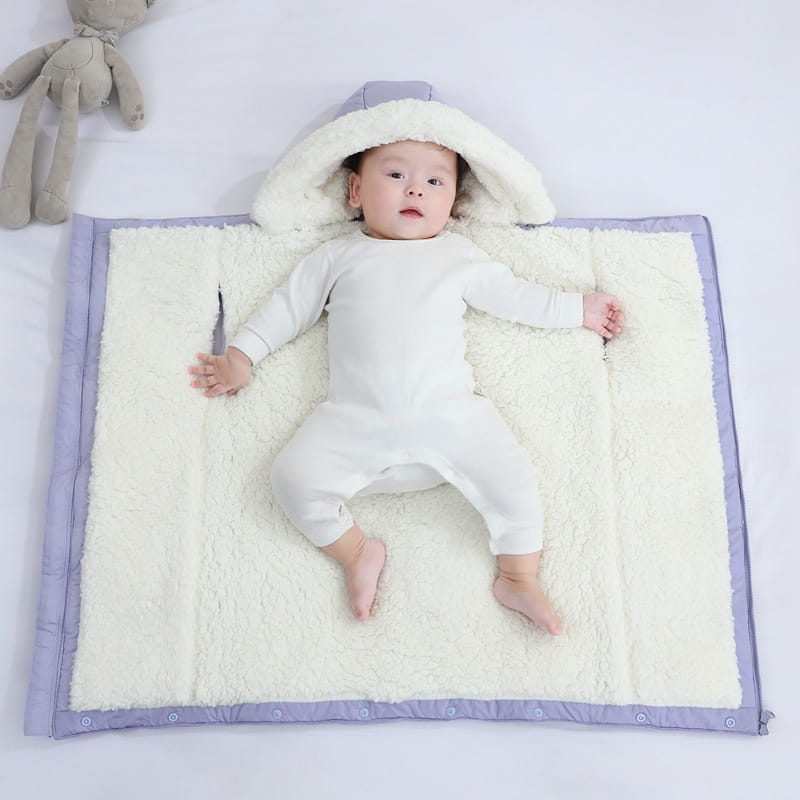 Autumn And Winter Warm Thickened Hooded Newborn Swaddle