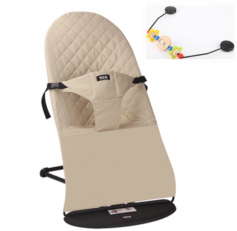 Newborn Balance Rocking Chair Mother And Baby Supplies - Khaki cotton with rack