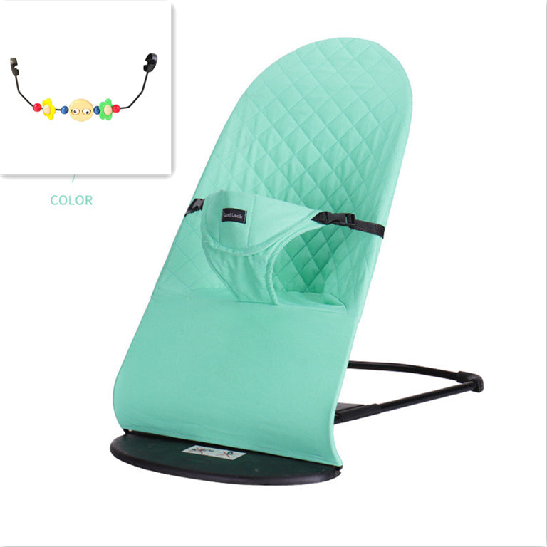 Newborn Balance Rocking Chair Mother And Baby Supplies - Lakeblue fine cotton with rack