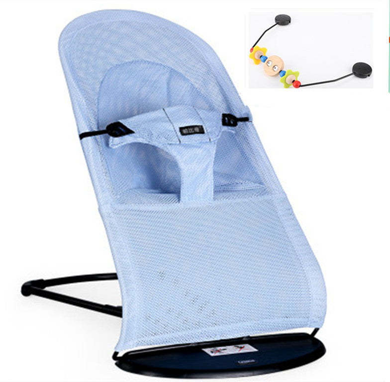 Newborn Balance Rocking Chair Mother And Baby Supplies - Sky blue with toy rack