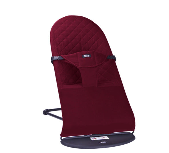 Newborn Balance Rocking Chair Mother And Baby Supplies - Wine red cotton