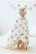 Baby Bear Hooded Bath Towel Receiving Blanket - Bath Towels