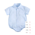 Baby Clothes Boys Baby Shirt Newborn Cotton Short Sleeves - Blue