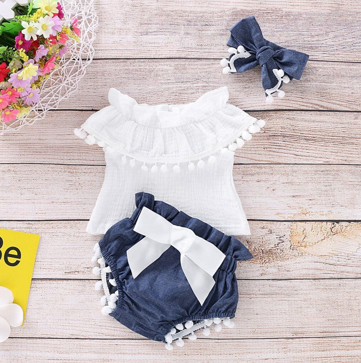 Baby Clothes & Matching Pants Set - Blue / 100cm - Baby Clothing