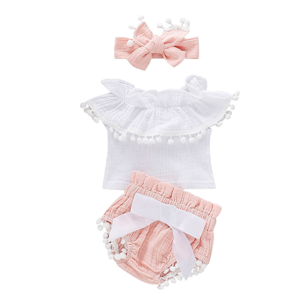 Baby Clothes & Matching Pants Set - Pink / 70cm - Baby Clothing