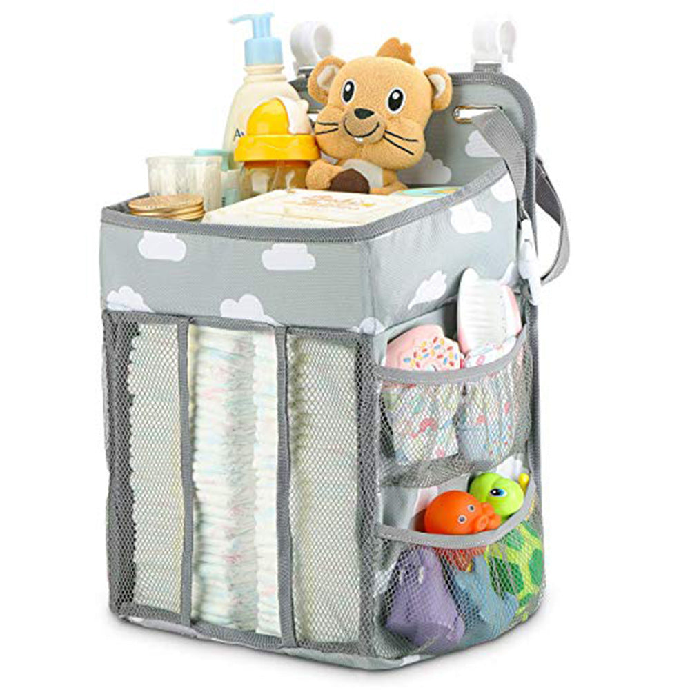 Portable Baby Crib Organizer Bed Hanging Bag - Gray