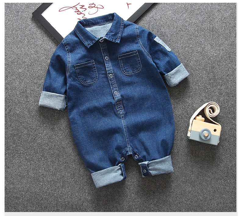 Baby denim jumpsuit - Blue / 100cm
