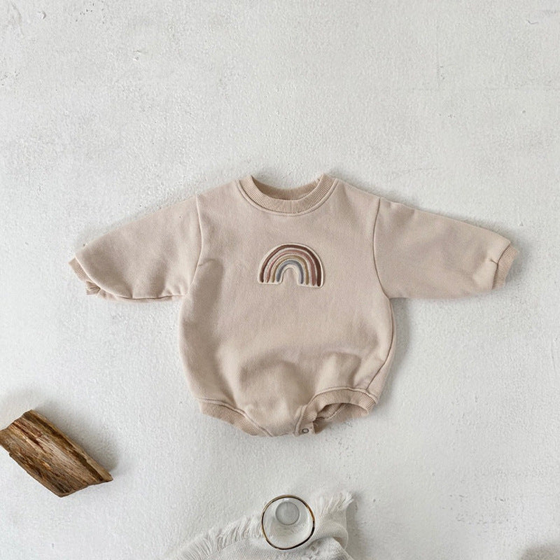 Baby Embroidered Romper & Swaddle Wrap Set - Apricot / 66cm - Baby Clothing