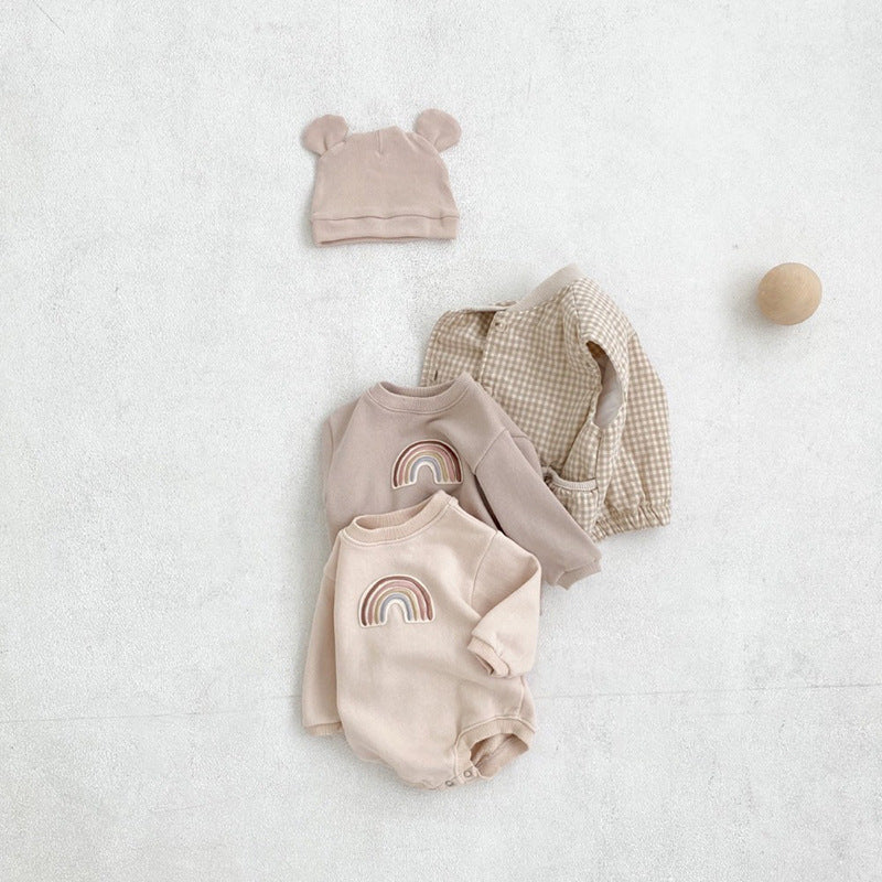 Baby Embroidered Romper & Swaddle Wrap Set - Baby Clothing