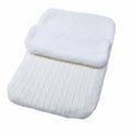 Baby Fleece-lined Sleeping Thickened Knitting Warm Sleeping Wool Stroller Sleeping Bag - White / 68X38