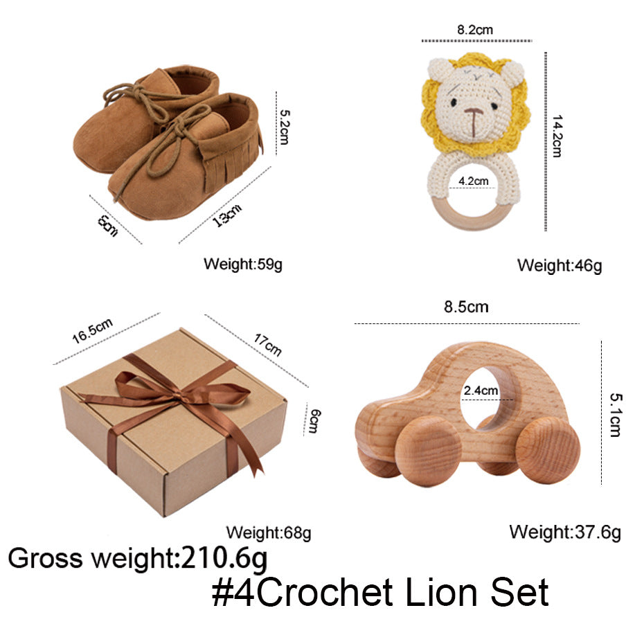 Baby Gift Box Set Bath Towel Toys - Lion Crochet Set