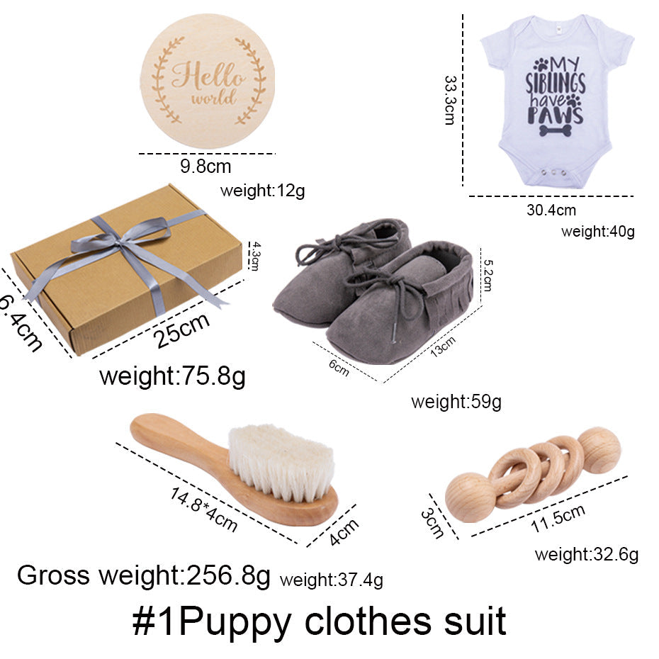 Baby Gift Box Set Bath Towel Toys - Puppy clothes set