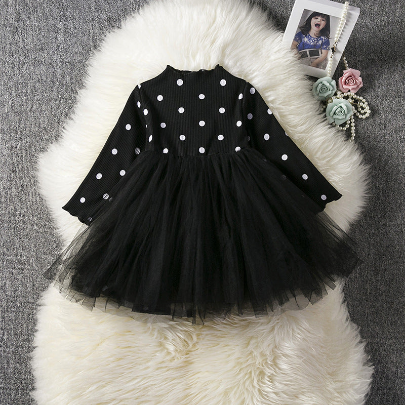 Baby Girls Tutu Lace Dress – Newborn & Birthday Party - Black / 100cm - Baby Clothing
