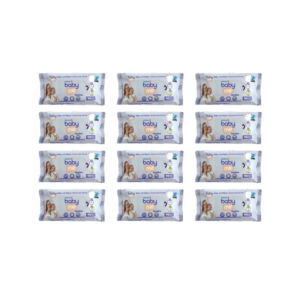 baby me Sensitive Baby Wipes 12x90 pcs - Baby Wipes