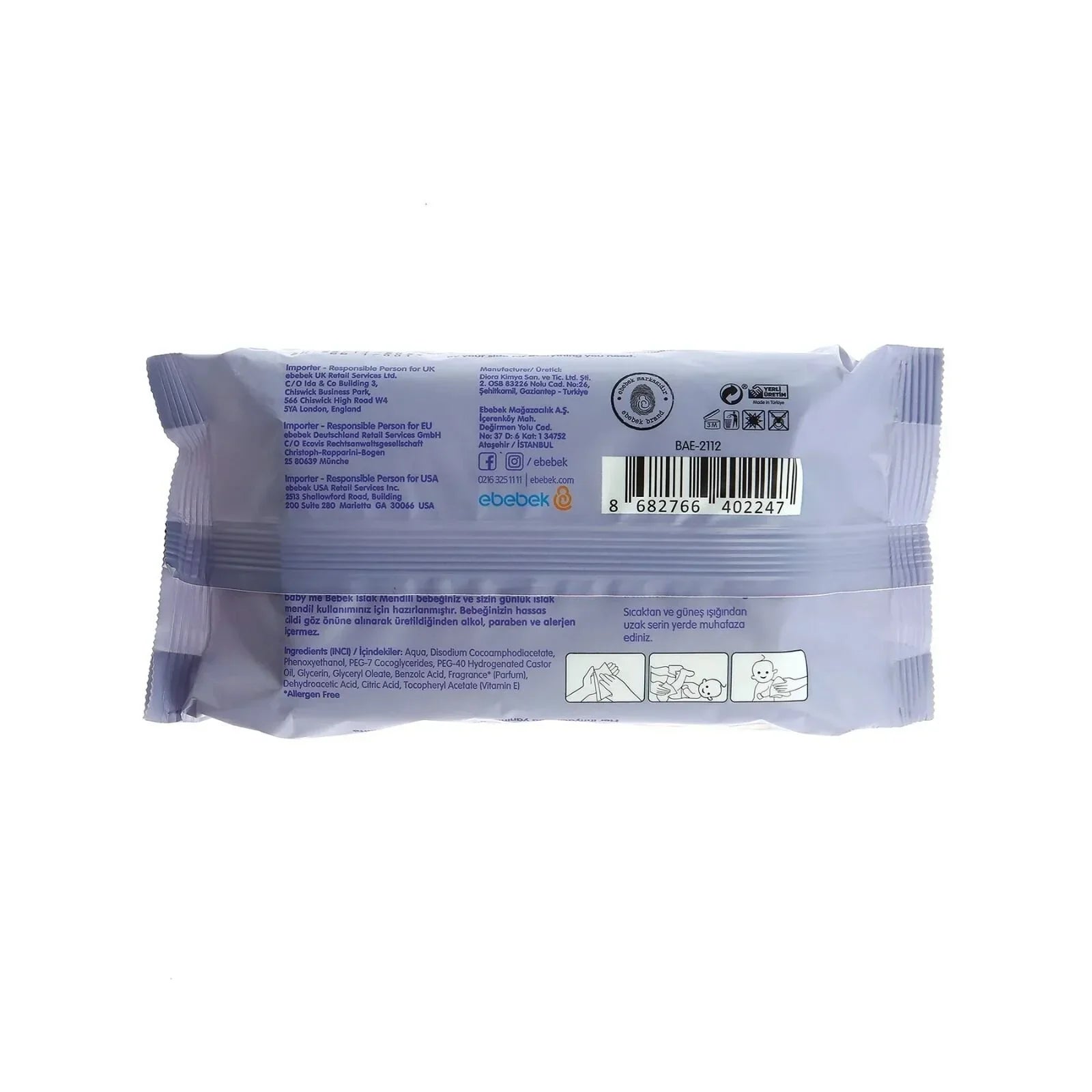 baby me Sensitive Baby Wipes 12x90 pcs - Baby Wipes