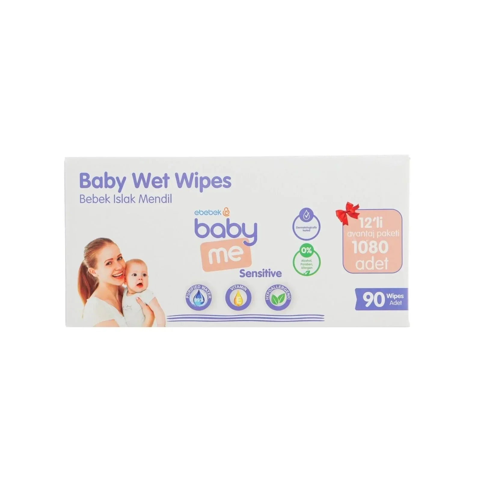 baby me Sensitive Baby Wipes 12x90 pcs - Baby Wipes