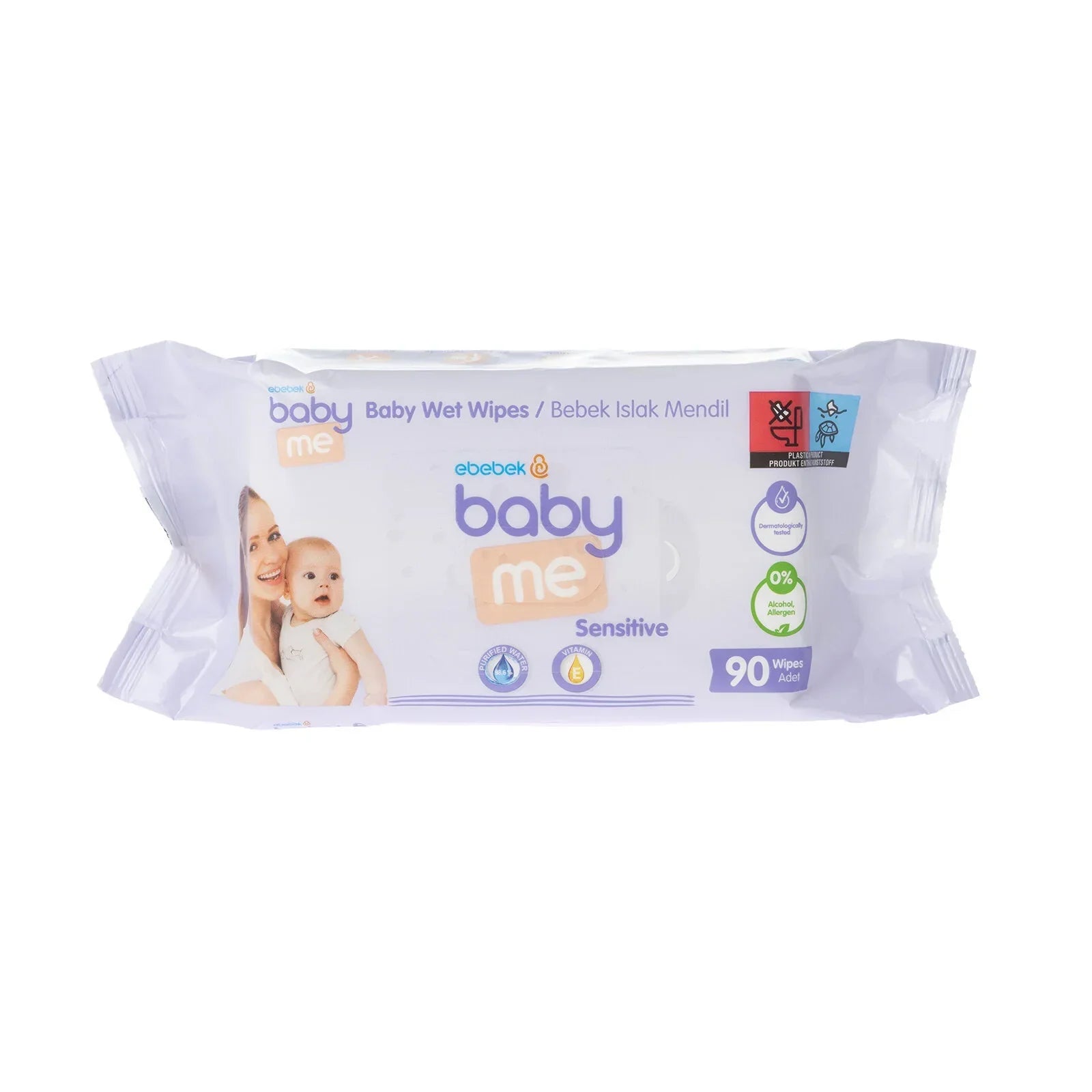 baby me Sensitive Wipes 3x90 pcs - Baby Wipes