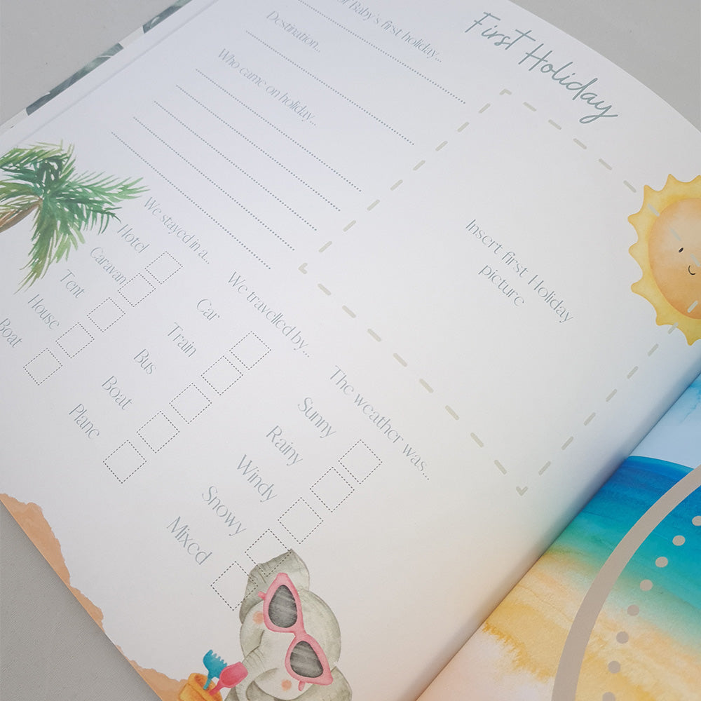 Baby Memory Book - Baby’s First Year Milestones - Memory Book