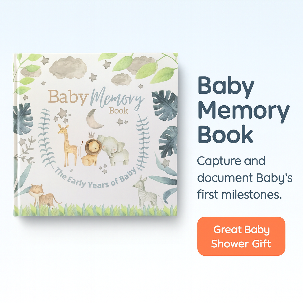 Baby Memory Book - Baby’s First Year Milestones - Memory Book