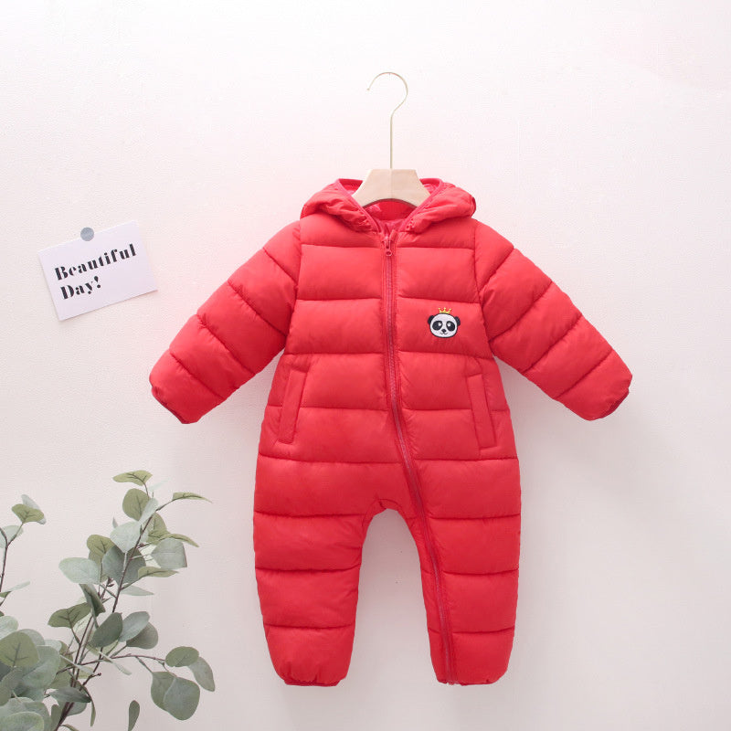 Baby One-piece Cotton-padded Clothes - Red / 73cm