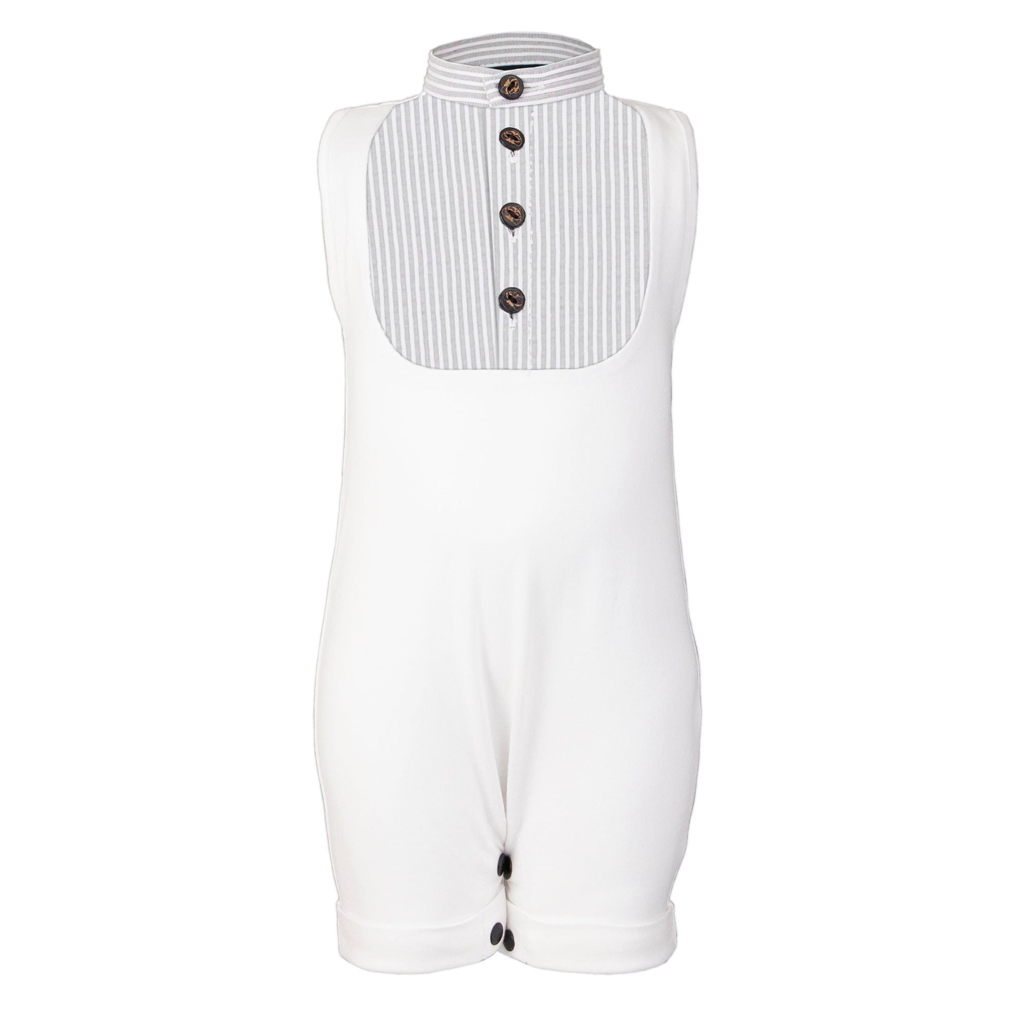 Baby Playsuit in White - 68 / 6 mths - Onesie
