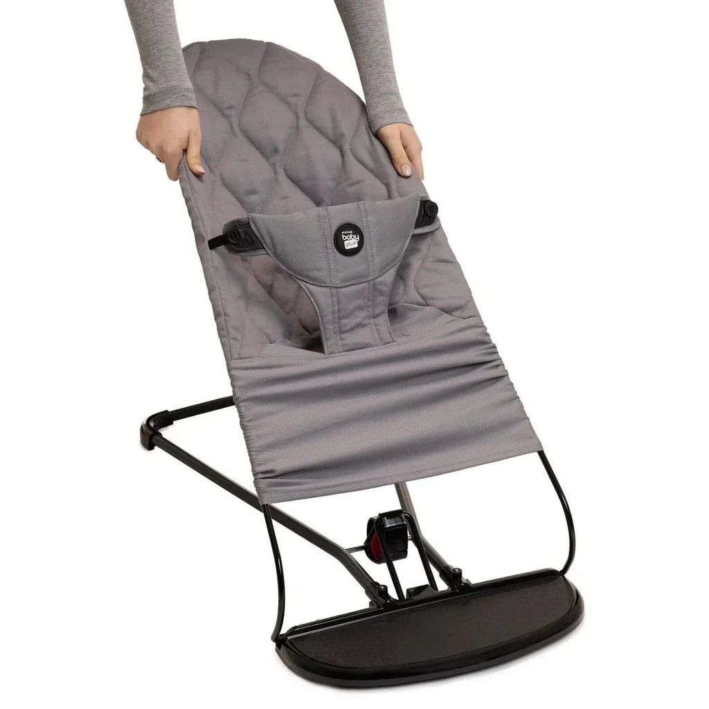 baby plus Cool Baby Bouncer - Grey - Grey - Swings & Accessories