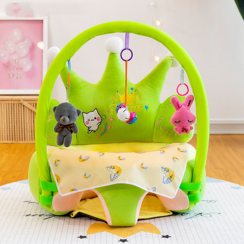 Baby Sofa Support Seat Cover Washable Toddlers Learning To Sit Plush Chair - Green comfort money