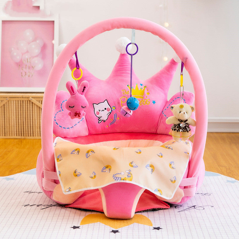 Baby Sofa Support Seat Cover Washable Toddlers Learning To Sit Plush Chair - Pink comfort