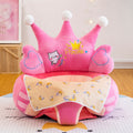 Baby Sofa Support Seat Cover Washable Toddlers Learning To Sit Plush Chair - Pink