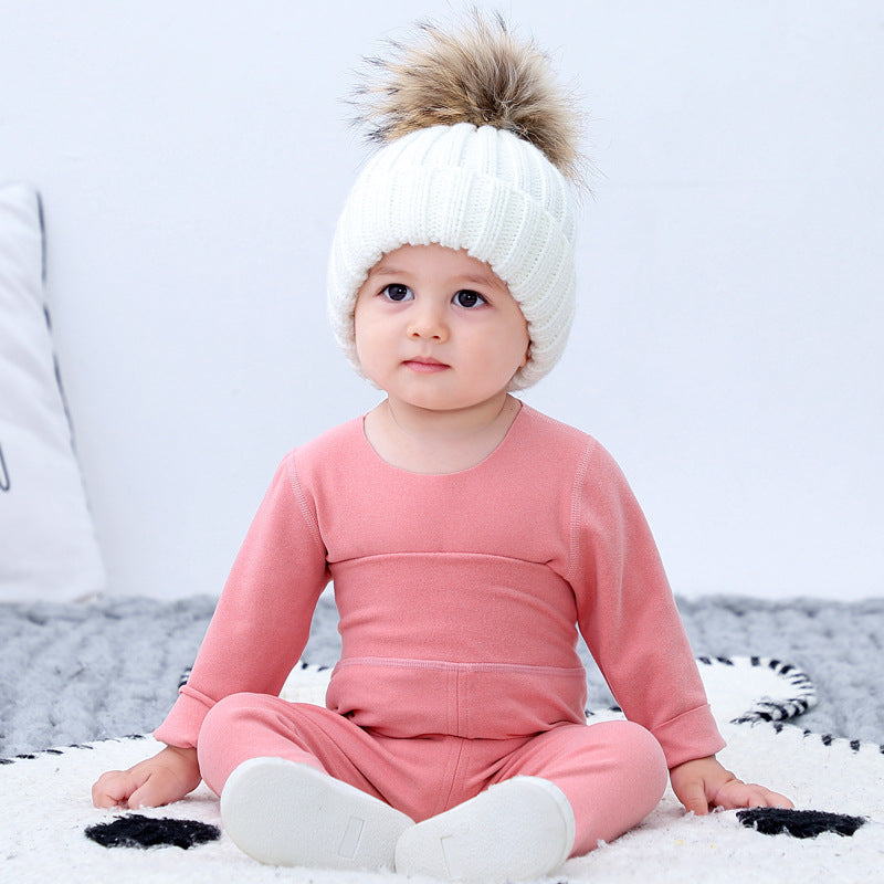 Baby clothes pajamas climbing clothes - Pink / 66cm / Suit