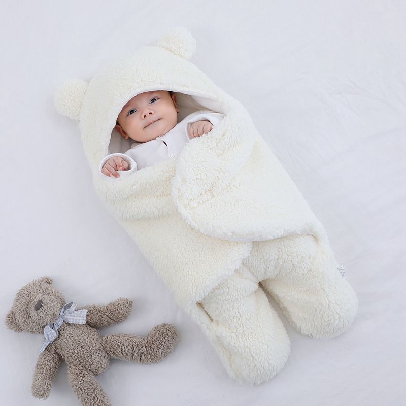 Baby Quilted Sleeping Bag – Cosy Newborn Wrapper - White / 3M / 1pc - Baby Comfort & Sleep