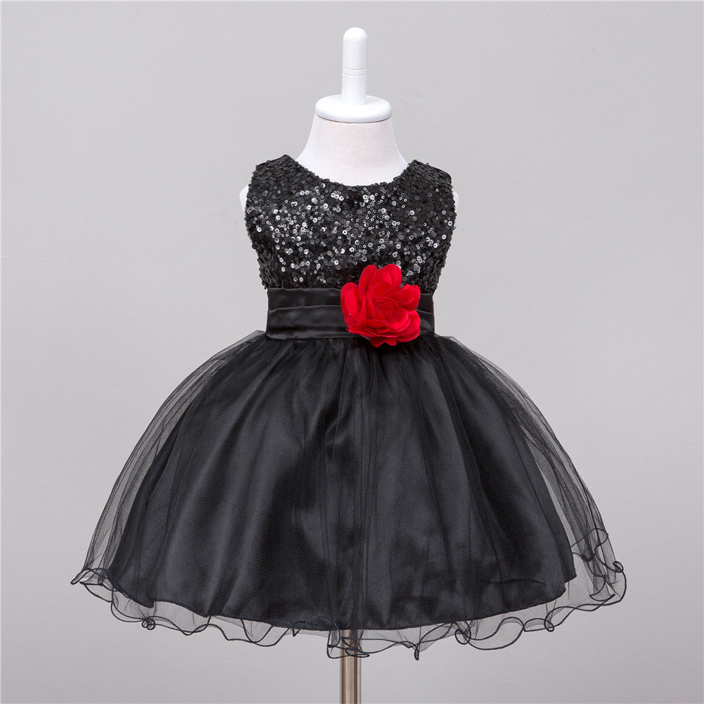 Baby Sequin Princess Dress – Flower Girl & Wedding - Baby Clothing