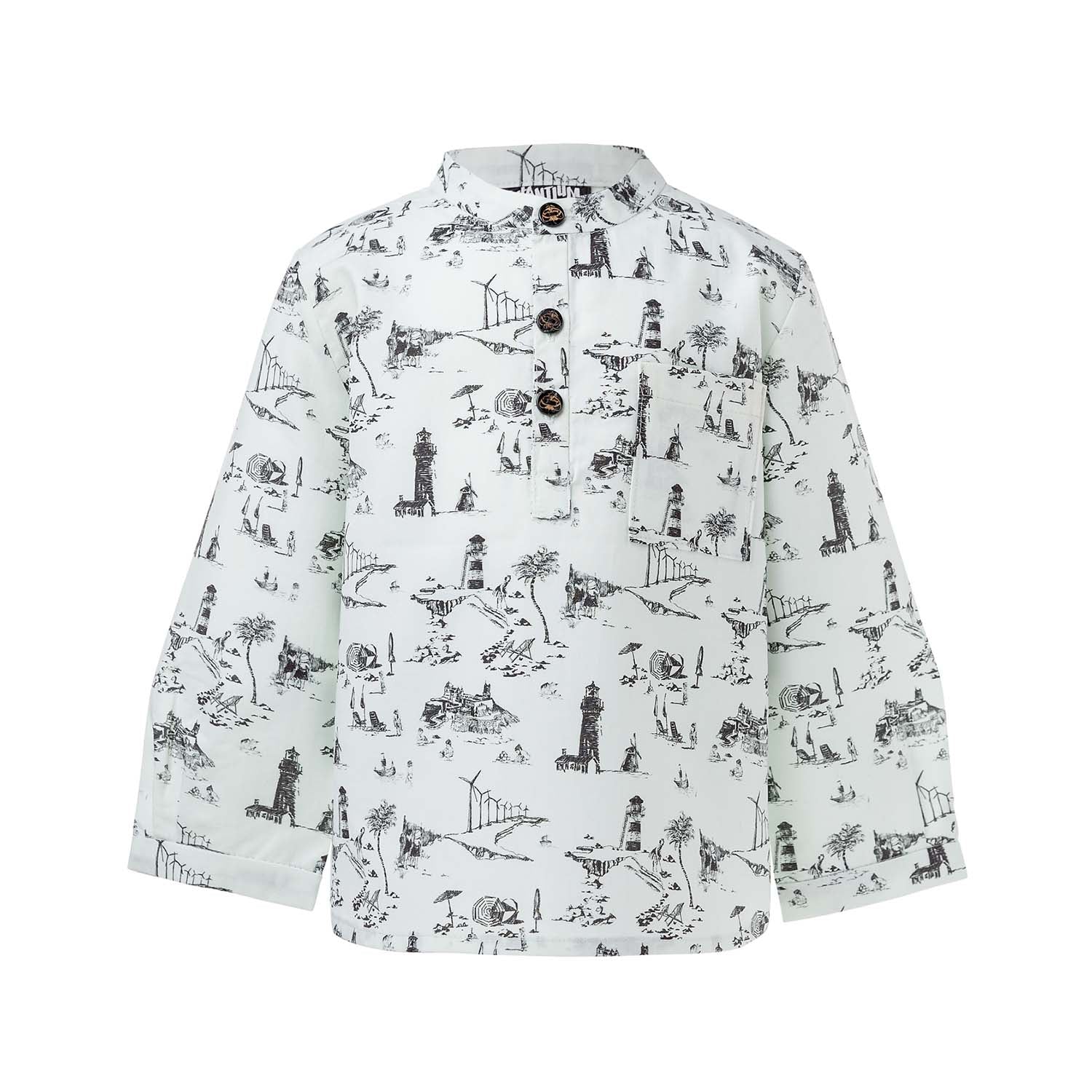 Baby Shirt with Vintage Print - 68 - Shirt