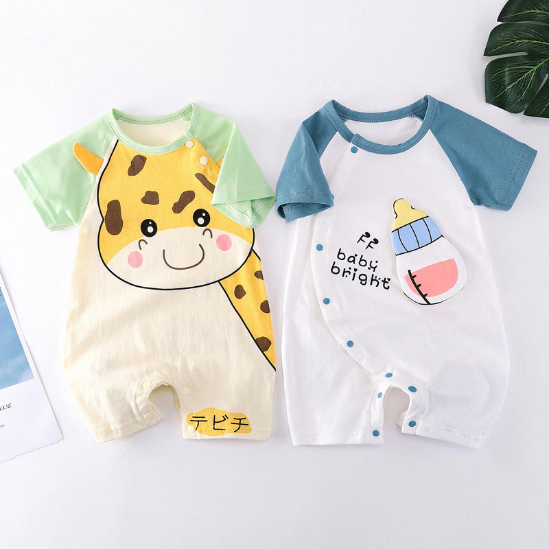 Baby Short Sleeve Cotton Bodysuit – Unisex Everyday Vest - Baby Clothing
