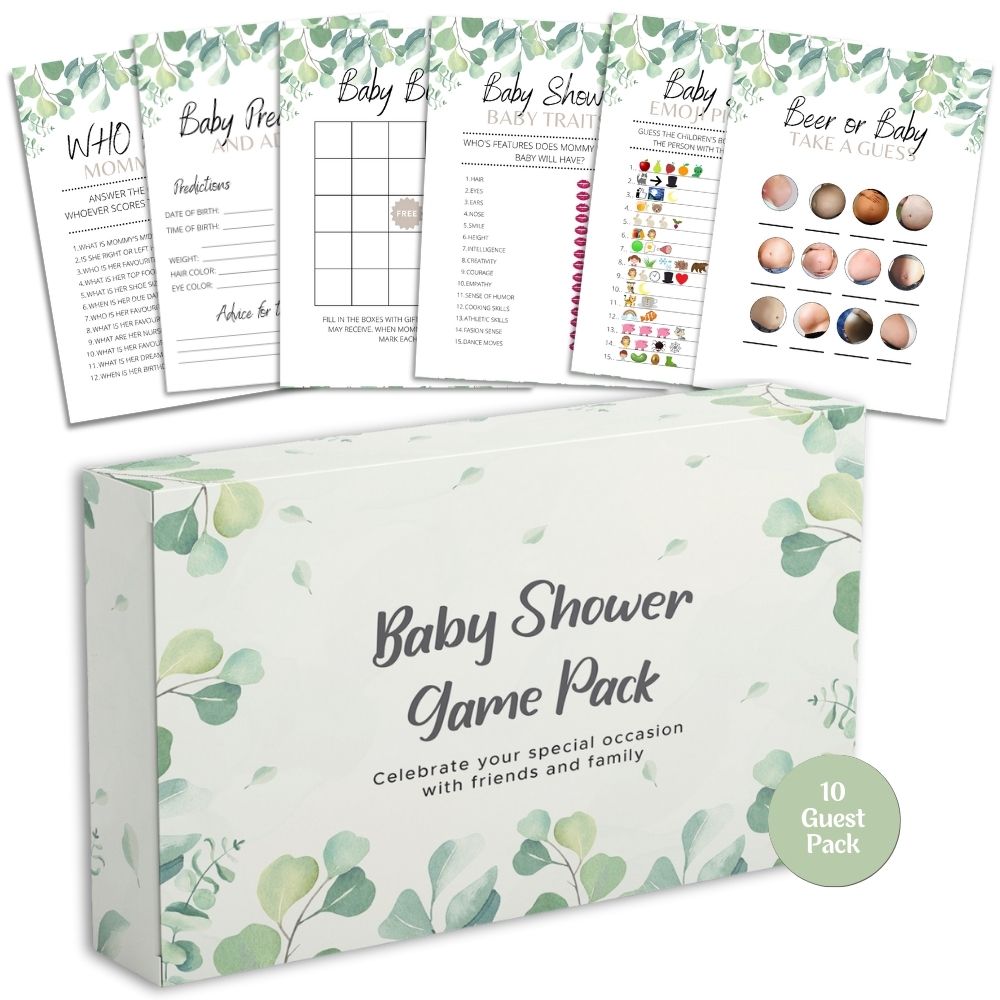 Baby Shower Games Bundle | 6 Game Bundle - Bundle