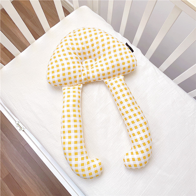 Baby Soothing Pillow Set Pillow Soothing Sleep - Yellow lattice / 60X40CM