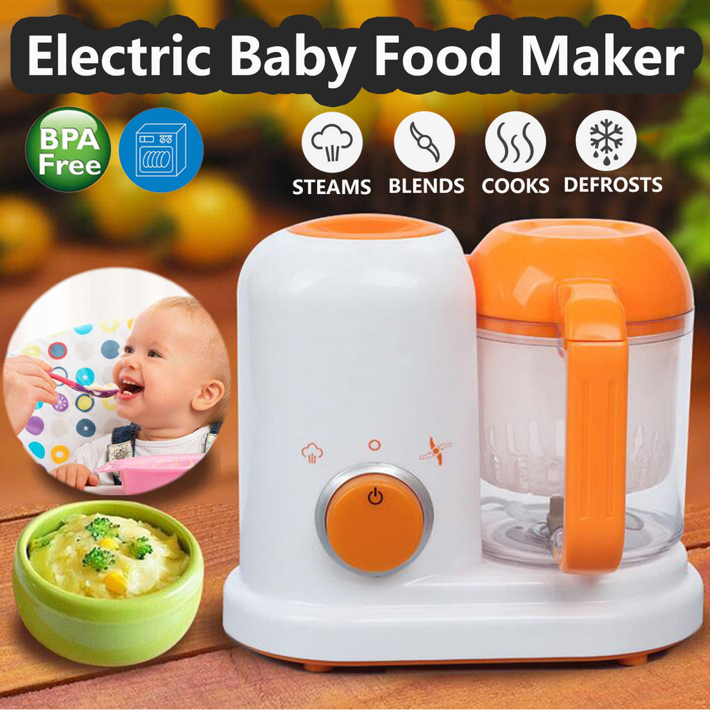 Multi-function Baby Food Processor Smart Infant Milk Warm Baby Food Cooking Blenders - Orange